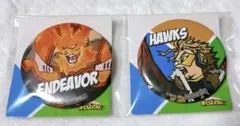 ヒロアカ　ファミマコラボ　缶バッジ　エンデヴァー　ホークス