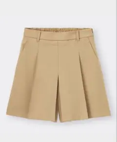 GU 【訳あり】タックショートパンツ ベージュ　Sのサムネイル