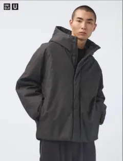 UNIQLO U パフテックボリュームパーカ　ダークグレー　Lサイズ