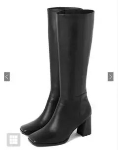 GRL スクエアトゥロングブーツ zr721a 24cm