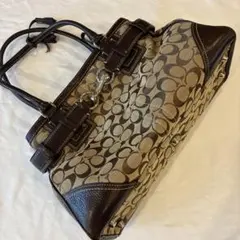 美品】COACH ハンプトンズ シグネチャー ハンドバッグ 10245 - メルカリ