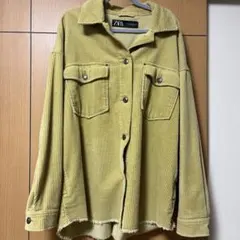 【限定価格300円引き】ZARA コーデュロイジャケット オーバーサイズイエロー