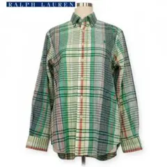 RALPH LAUREN チェックシャツ L相当 綿100% マルチカラー