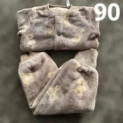 ベビーパジャマ クマ柄 フリース　90