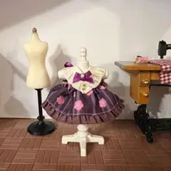 【ハンドメイド】和柄ワンピース(紫)＊女の子サイズ