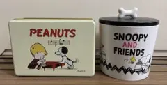 スヌーピー 缶、ケースセット