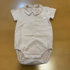 ベージュ ポロロンパース 60cm