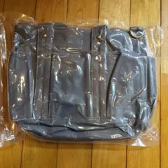 値下げ！グレー　キャンバス ショルダーバッグ
