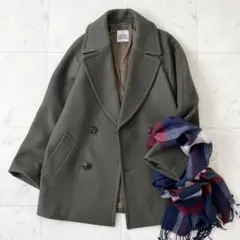 美品♪B&Yユナイテッドアローズ　ピーコート　ハミルトンウール　カーキ　M