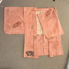 昭和の着物　ピンク羽織