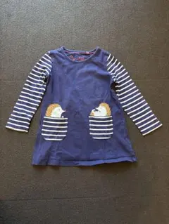 最終値下済: Mini Boden子供 長袖ワンピース 紺4-5歳110cm