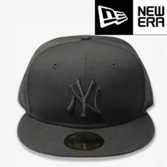 美品ニューエラ×ヤンキース　あえてのオールブラック＋ツバ裏ピンク　希少限定モデル