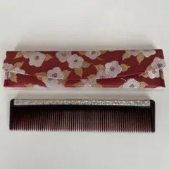 SHISEIDO 椿柄コーム ビンテージ　昭和レトロ　資生堂花椿会景品　櫛のサムネイル