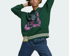 新品アディダスフーディーパーカーレディースMサイズ濃いグリーン系長袖パーカー