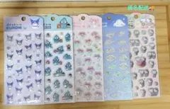 ダイソー　サンリオぷくっとシール　5枚セット