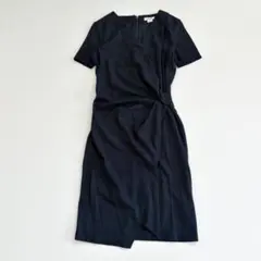 美品 ヘルムートラング カシュクールワンピース ラムレザー バックファスナーのサムネイル