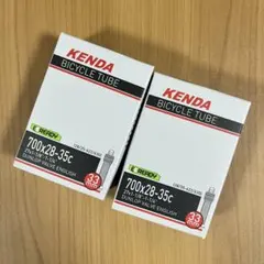 KENDA 自転車用インナーチューブ 700x28-35c 英式バルブ 2本新品のサムネイル