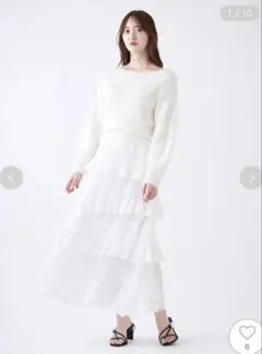 【タグ付き新品】スナイデル　プリーツティアードスカート