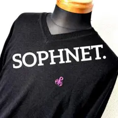 en14 SOPHNET. 黒×紫 Vネック セーター 蠍 メンズXLのサムネイル