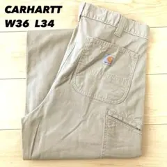カーハート ラギッドフレックス キャンバスワークパンツ W36 L34 ベージュ
