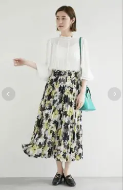 ROPÉ PICNIC ロペピクニック 花柄プリーツスカート 38サイズ