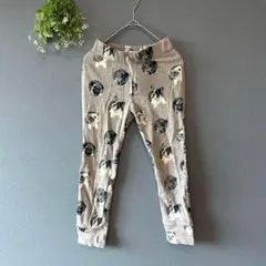 ギャップキッズ［120］可愛い犬プリント◎薄手さらり◎スウェットジョガーパンツ