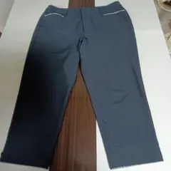 ネイビー スラックス フロントポケット装飾