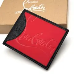 未使用✨クリスチャンルブタン ラバーソール パネトーネ 二つ折り財布 レザーのサムネイル
