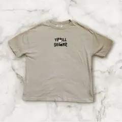 PEANUTS スヌーピー TシャツMサイズベージュ スケボープリント綿100%