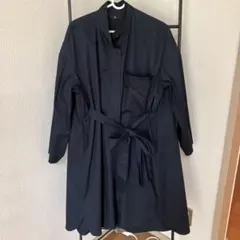 +J ロングシャツワンピース ネイビー S
