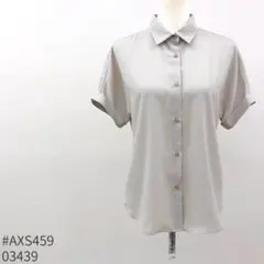 GU ドレープシャツ 半袖 ベージュ ロールアップスリーブ カジュアル