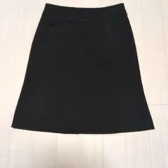 ORIHICA　黒ストライプ織　Aラインスカート　リクルートのサムネイル
