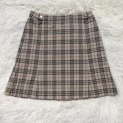 バーバリーブルーレーベル　ミニスカート　ノバチェック　フレア