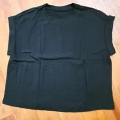 Tシャツ レディース 半袖 ショート丈 トップス ラウンドネック ブラック