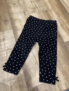 プティマイン　花柄 黒 長ズボン 80cm