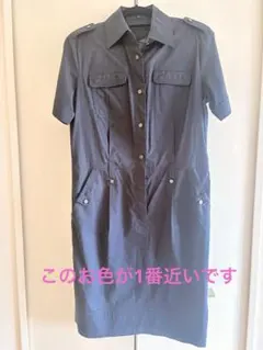ロートレアモン　ネイビー 半袖 シャツワンピースのサムネイル