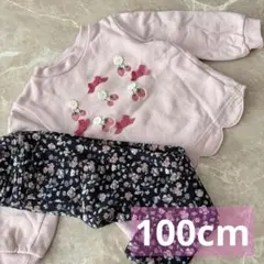 biquette Club 100cmトレーナー any DAm 花柄パンツ