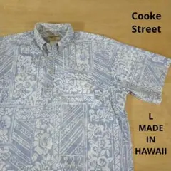 ハワイ製 Cooke Street 3点BDボタニカル柄プルオーバーアロハシャツのサムネイル