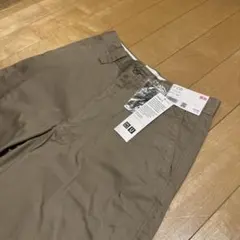 【新品タグ付】ユニクロU ワイドフィットチノ 73 ブラウン 470549