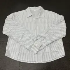 GU ストライプ 長袖シャツ Lサイズ