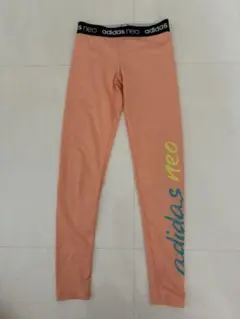 adidas neo タイツ オレンジ スポーツウェア
