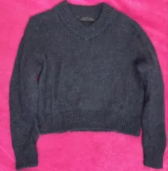 ZARA ニット ショート丈 ネイビー