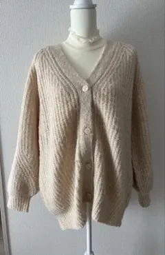 ニットカーディガン 厚手