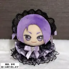 Antique-style frilled dress and headpiece set for plush dolls - Black x Purple
