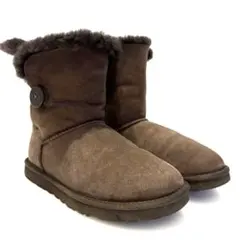 UGG アグ ミニ ベイリーボタンII ブーツ 25cm ブラウン シープスキン