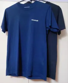 モンベル ウィックロンTシャツ 2枚セット XS ネイビー&ブラック男女兼用
