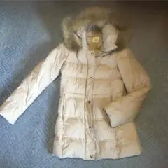 ルスークLESOUKベージュロングダウン定価3万以上38ロングコート