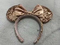 ピンクゴールド スパンコール カチューシャ