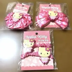 ハローキティ ヘアアクセサリー 3点セット　ハイビスカスのサムネイル