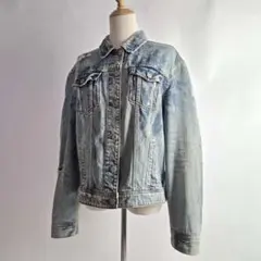 アメリカンイーグル ダメージ加工デニムジャケット ジージャン M